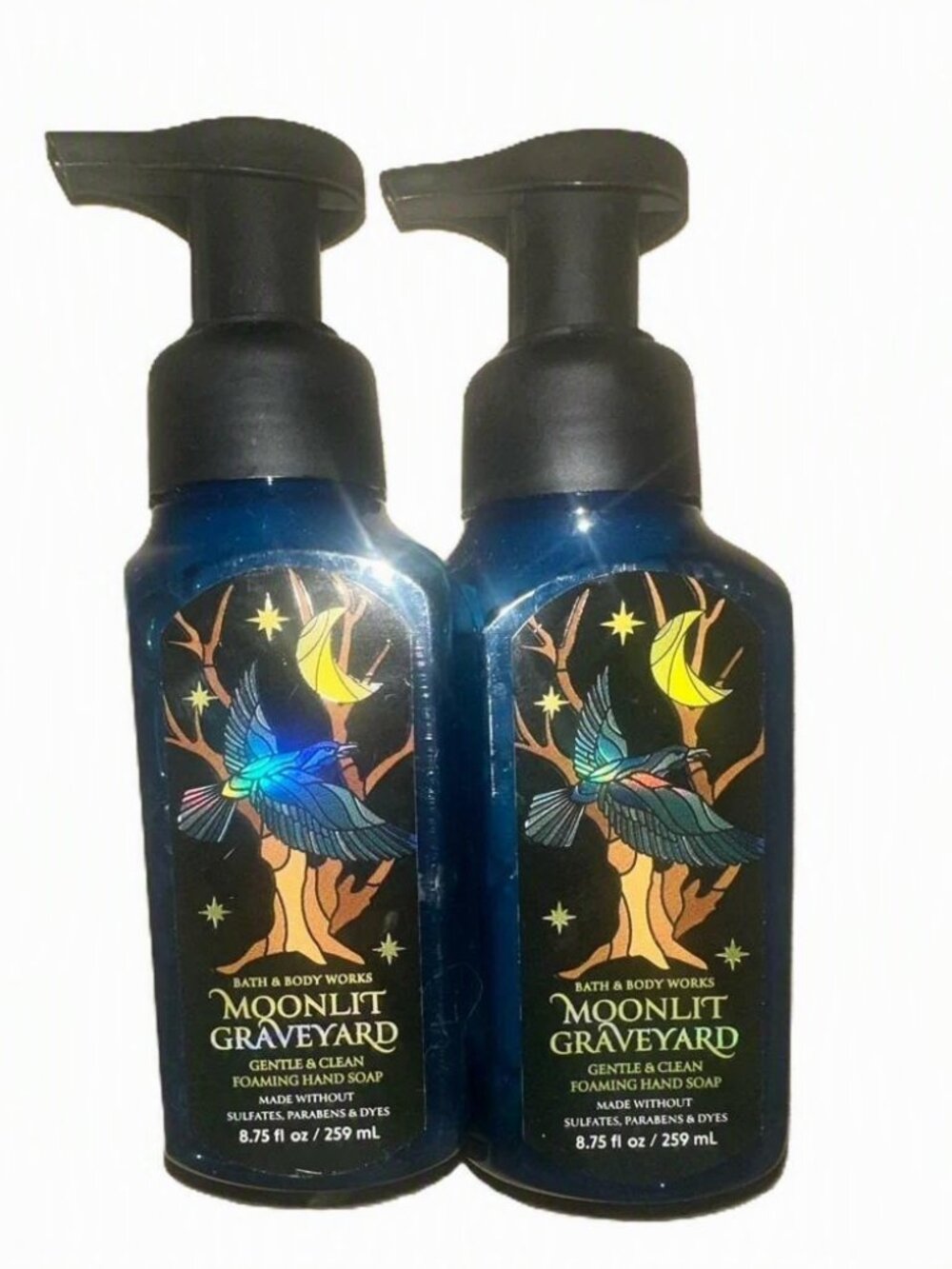 Bath & Body Works MOONLIT GRAVEYARD Foaming Hand Soap 2 pc Set